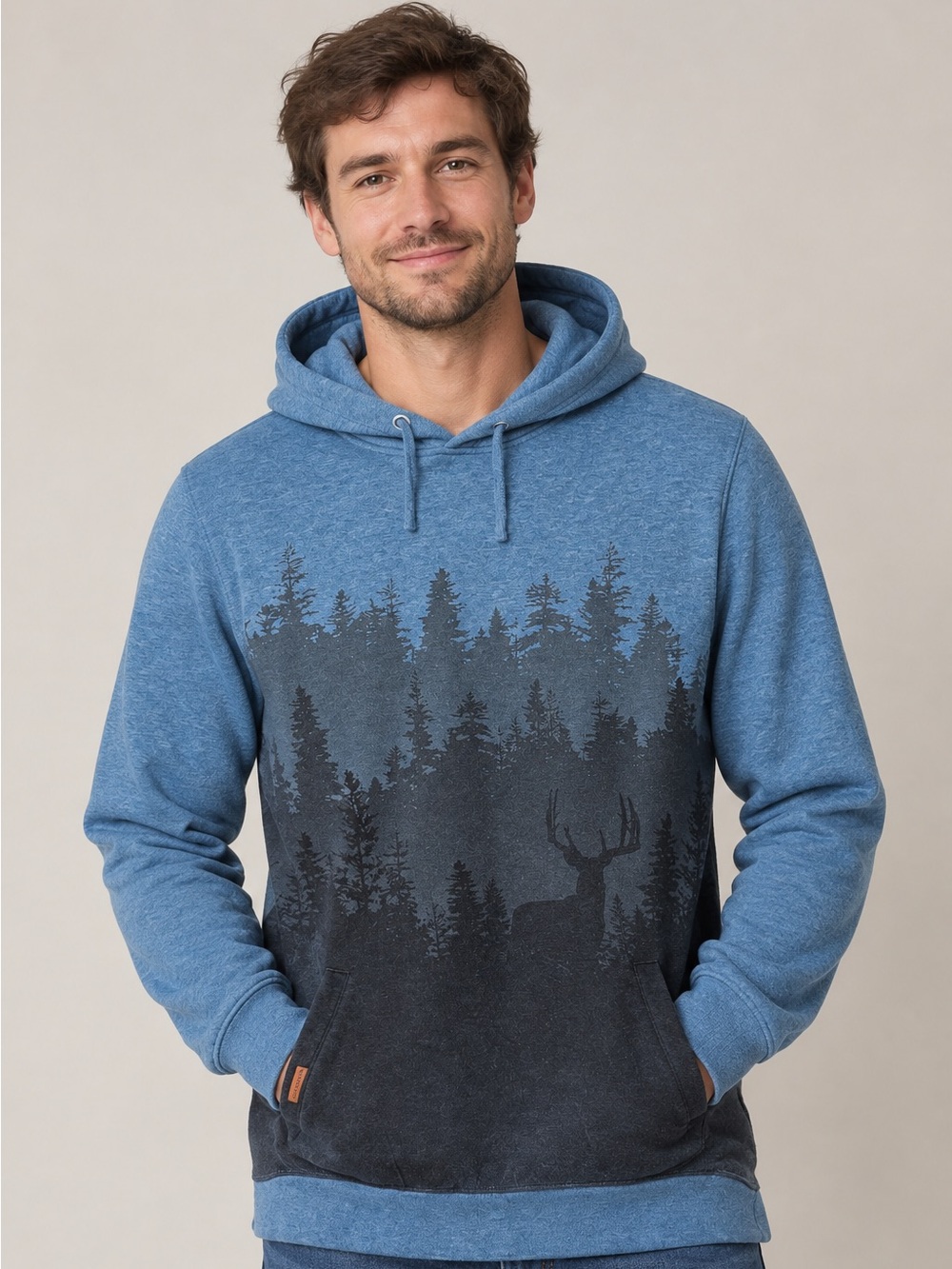 Legendary Outdoors Whitetail Blue Hooded Sweatshirt Men's Medium